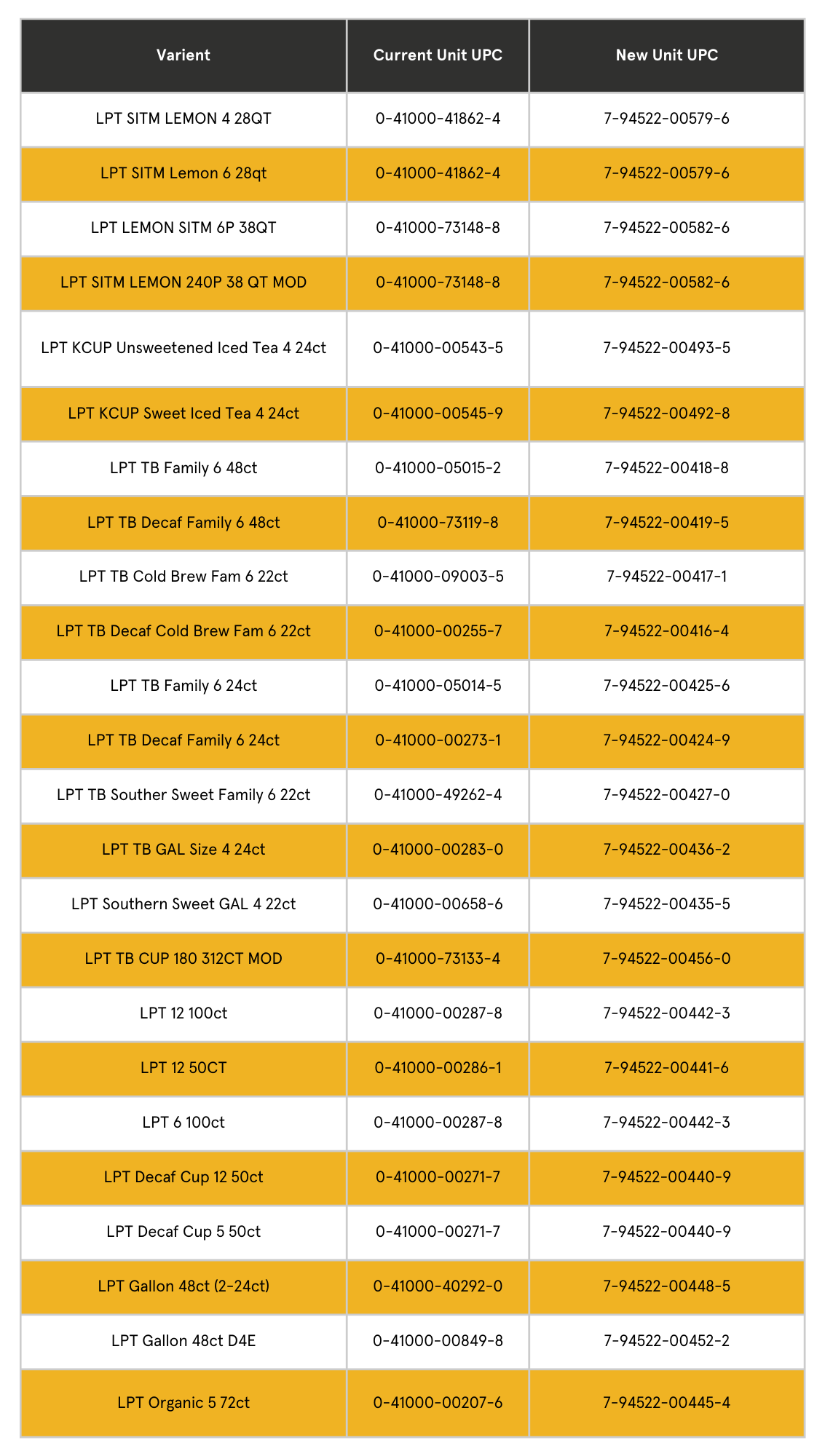 Lipton UPC Changes 2025