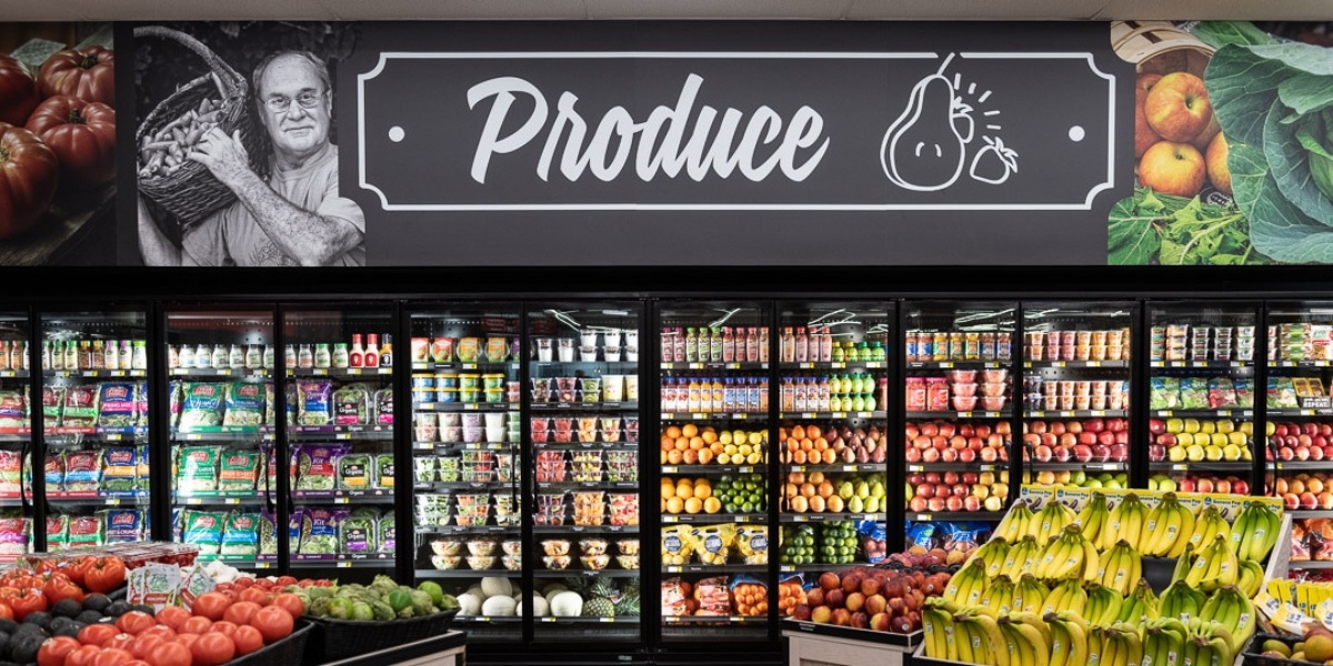 Isom IGA Produce signage 1200