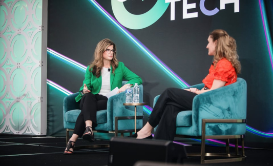 Sarah Rivers and Emily Crowe at GroceryTech 2026