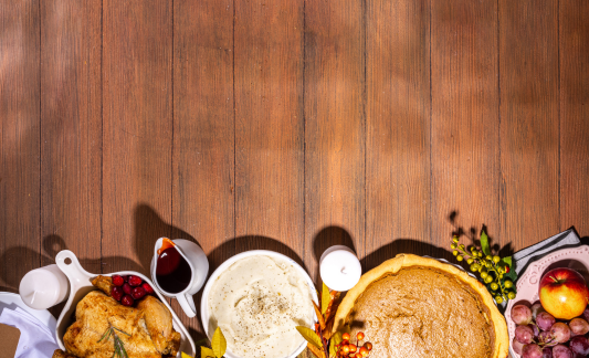 thanksgiving spread of food